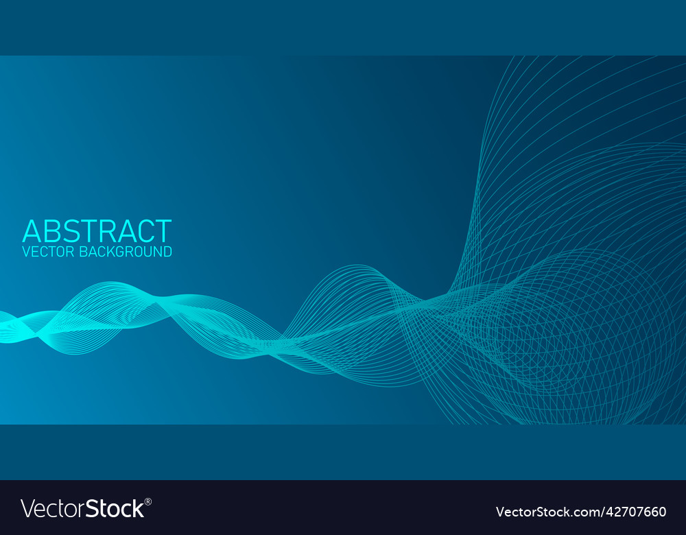 Abstract wave element for design stylized line vector image Abstract wave element for design stylized line