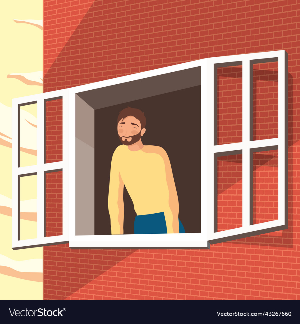 Free: man looking in the window 