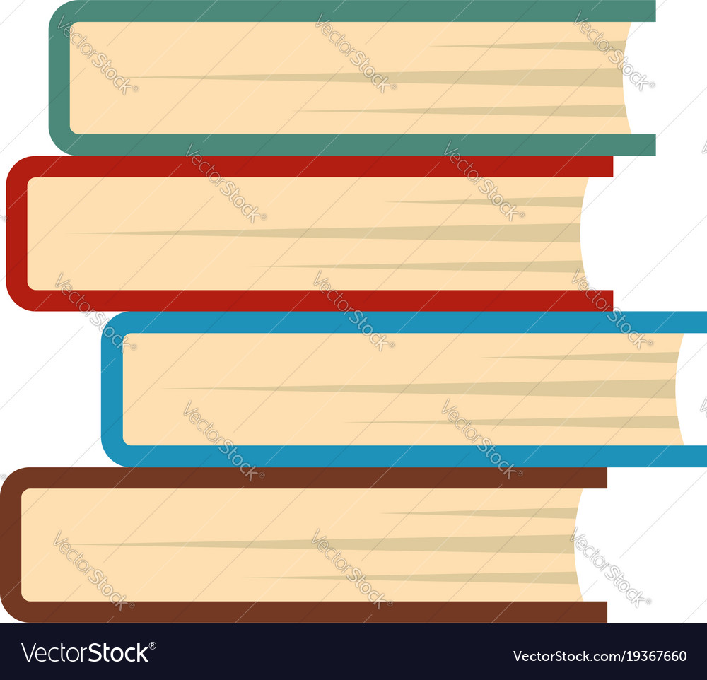 Book student icon flat style Royalty Free Vector Image