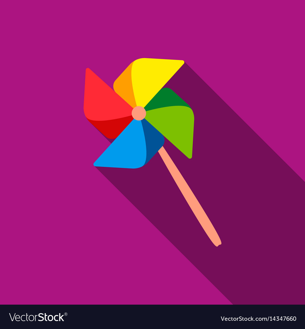 Colorful Pinwheel Icon - Windmill