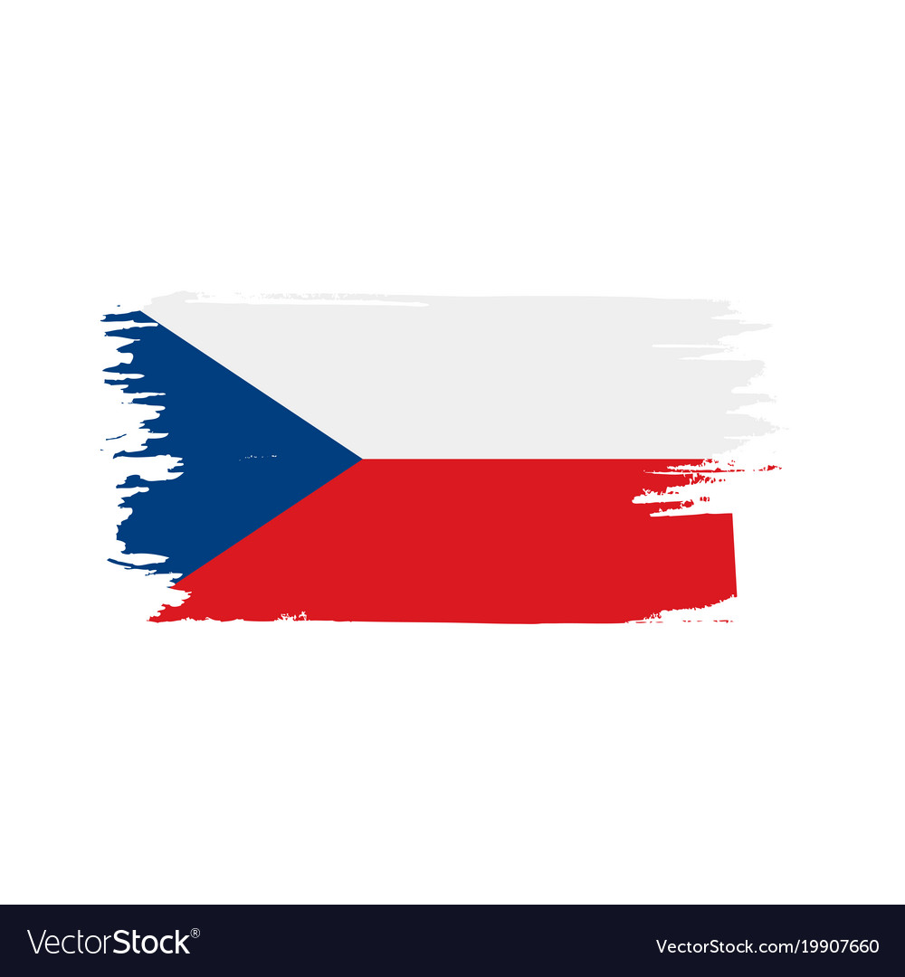 Czechia flag Royalty Free Vector Image - VectorStock