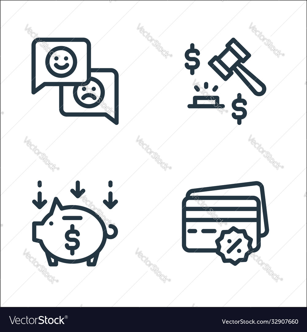 Ecommerce line icons linear set quality vector image Ecommerce line icons linear set quality