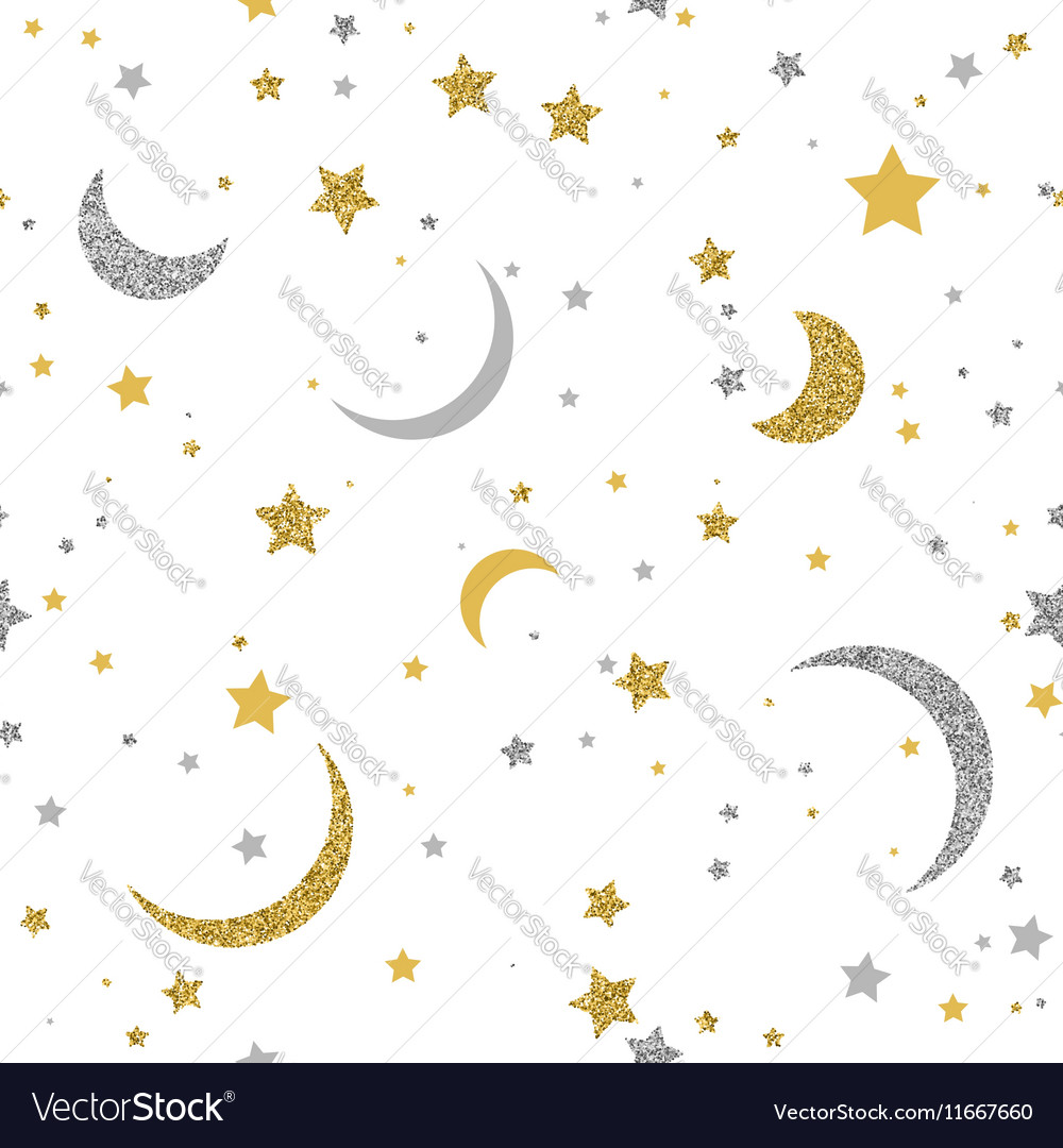 Gold and Silver Starry Backdrop