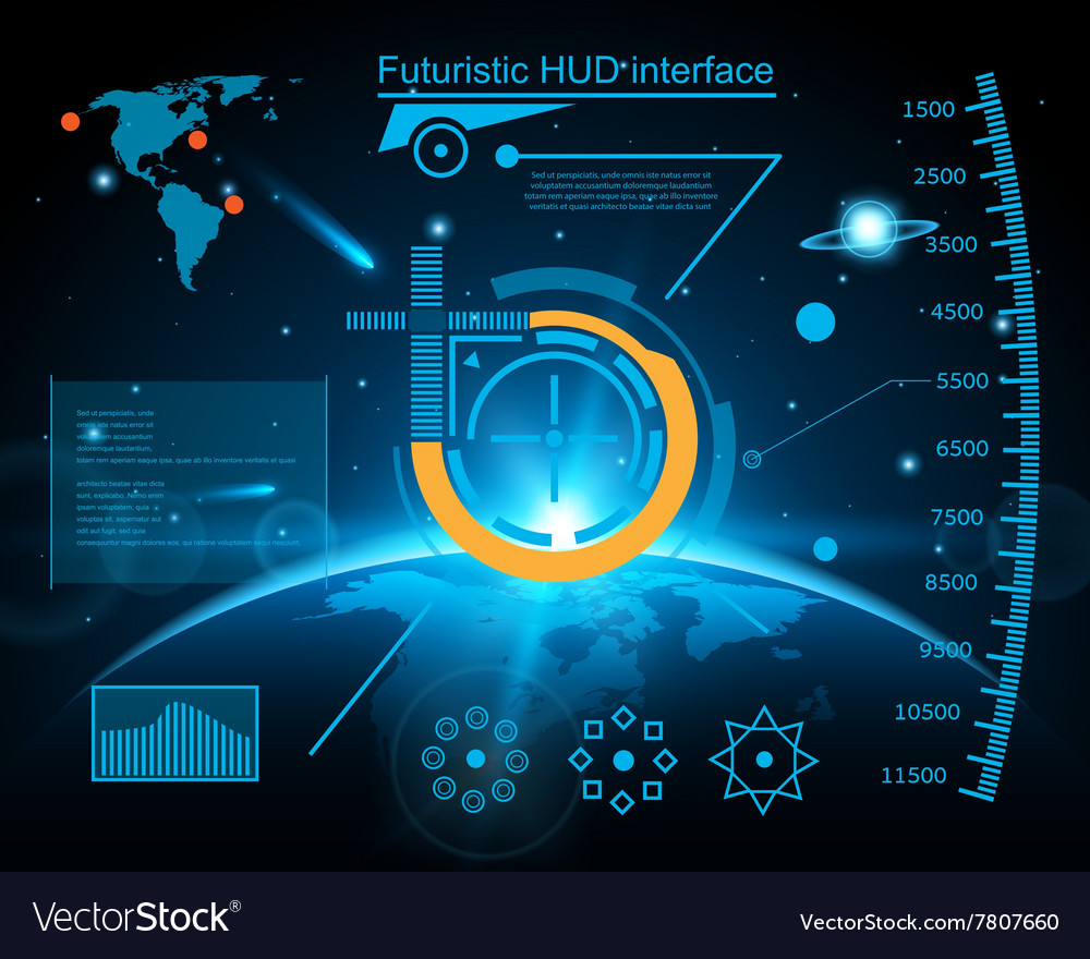 Grafik-Touch Benutzeroberfläche hud