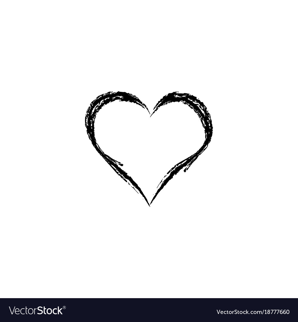 Heart Black On White Background Sign Royalty Free Vector