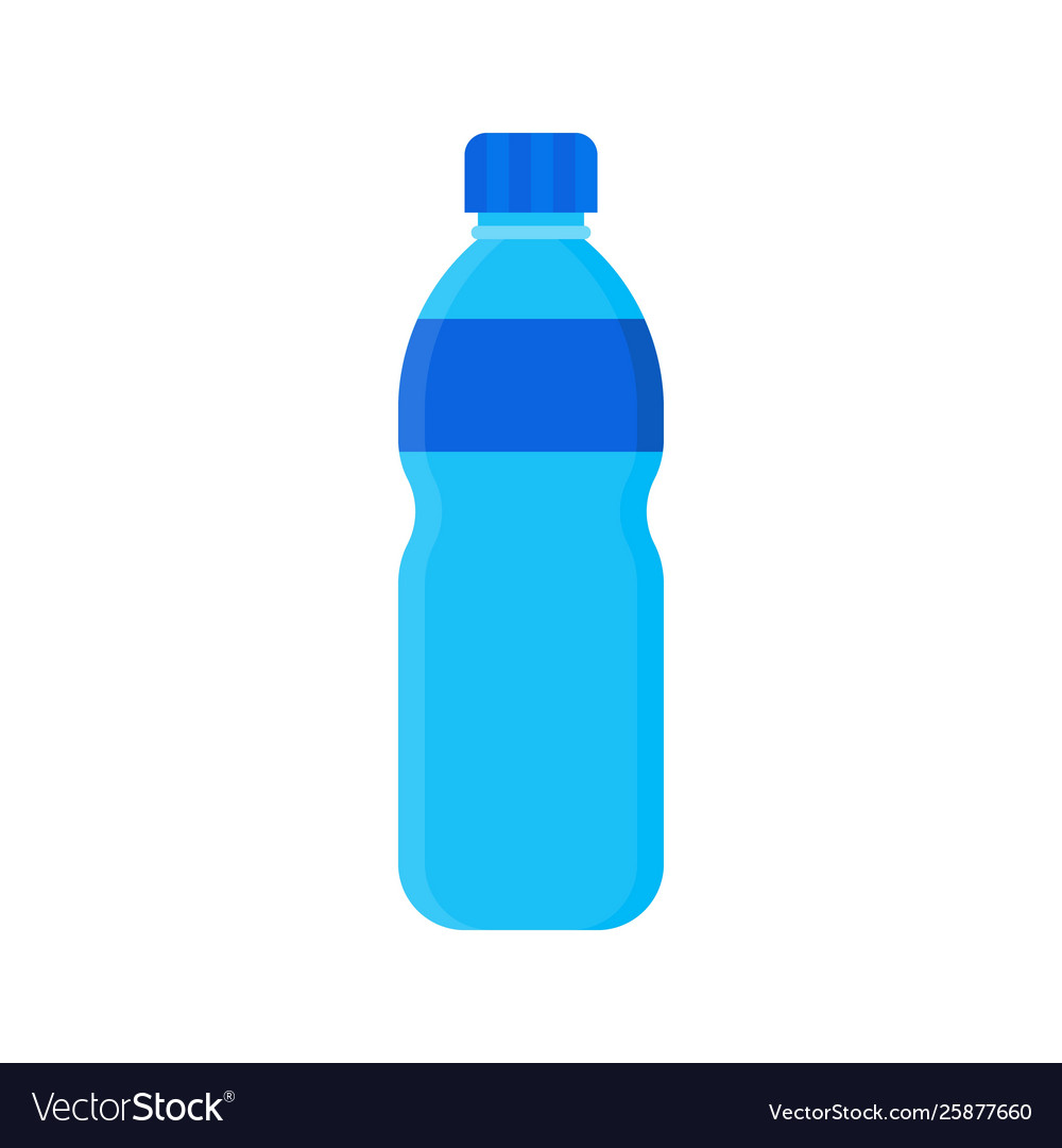 Plastic bottle flat style icon Royalty Free Vector Image