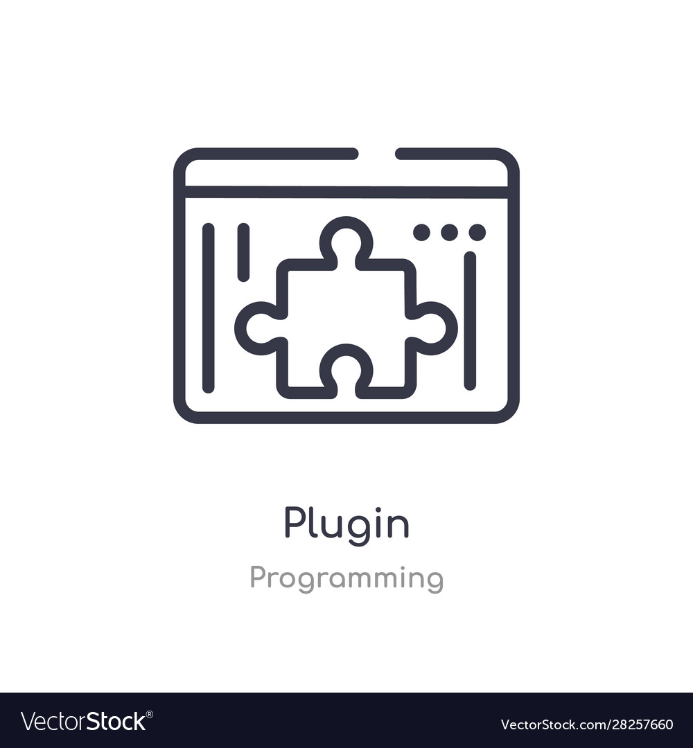 Plugin outline icon isolated line from