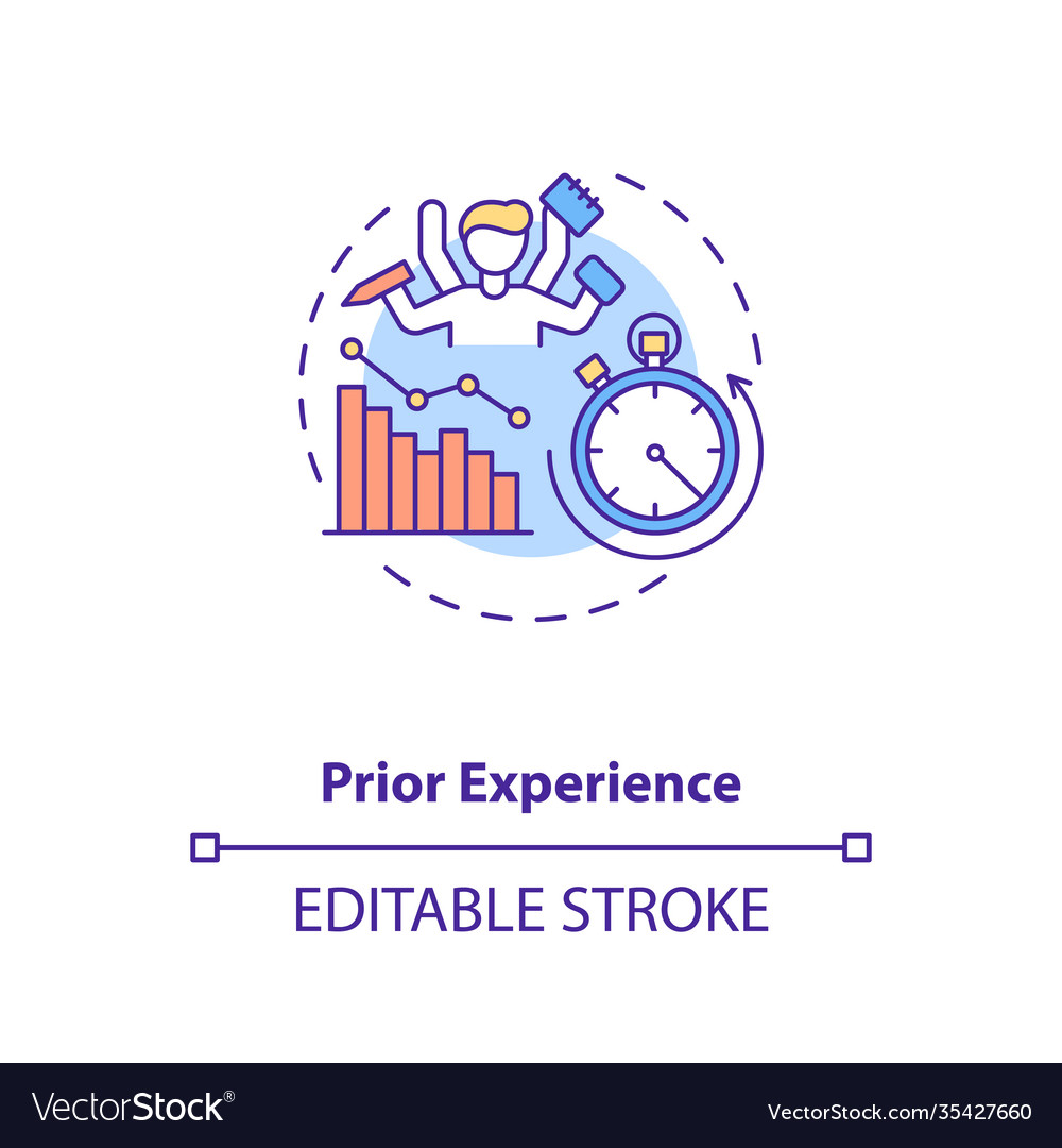 Prior Experience Concept Icon Royalty Free Vector Image