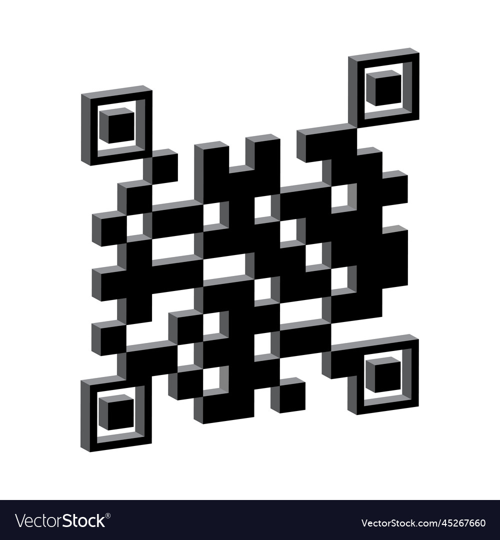 Qar code icon computer technology concept vector image Qar code icon computer technology concept