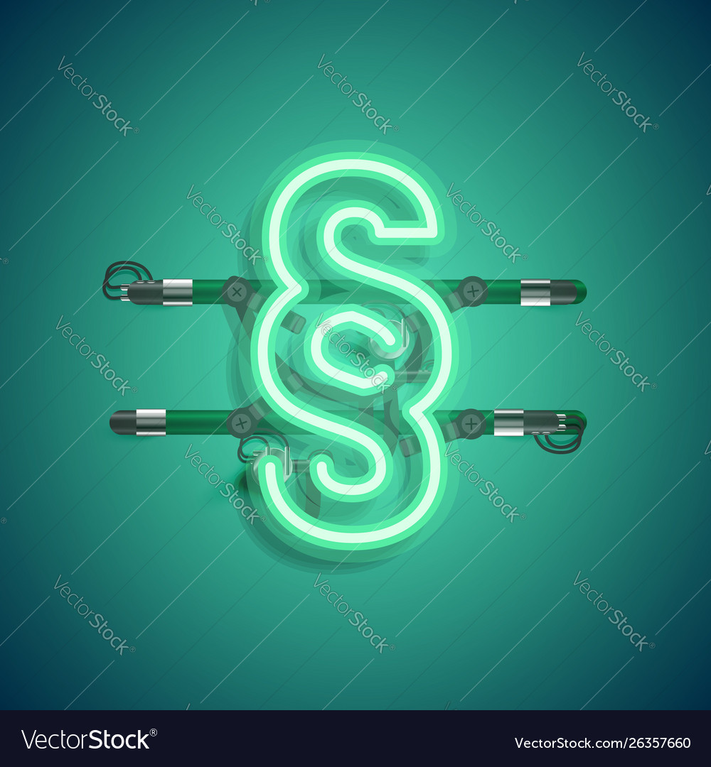 Realistic neon character with wires and console