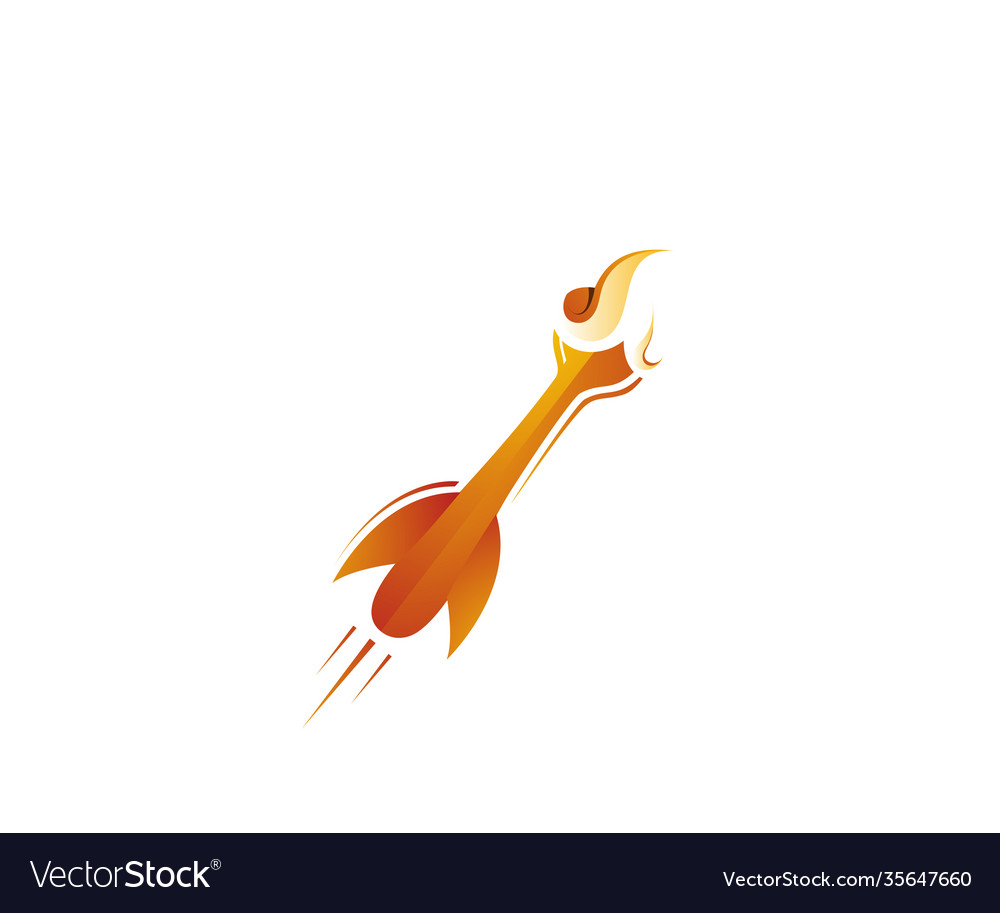 Rocket Feuer Logo Design Vorlage