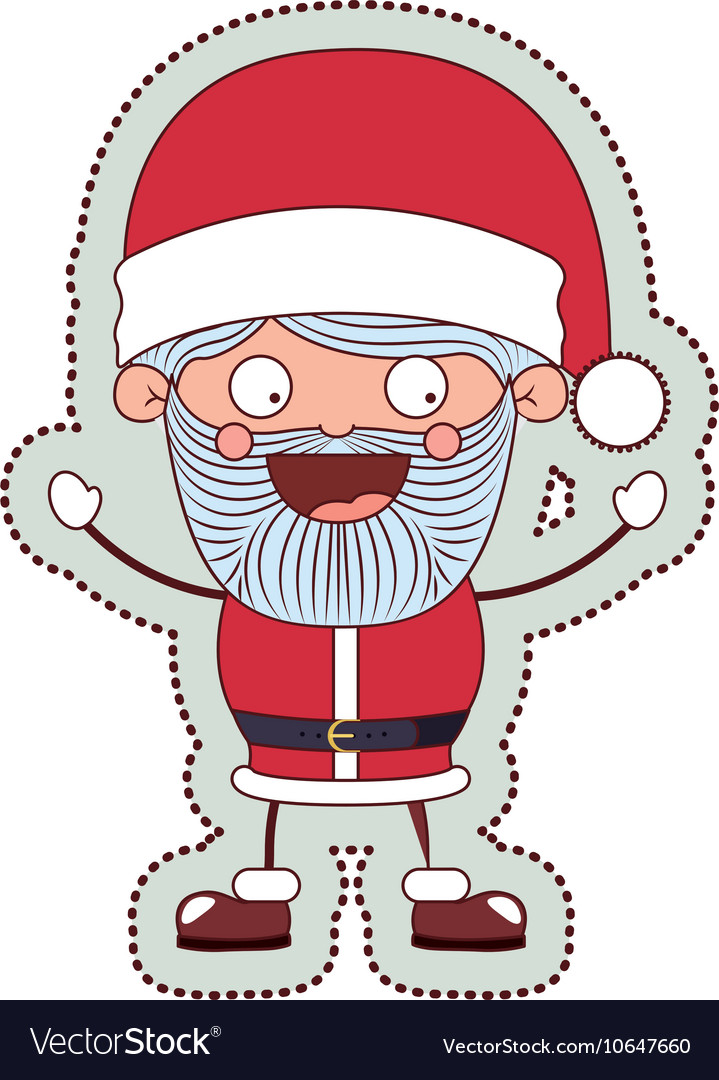 Santa cartoon of merry christmas Royalty Free Vector Image