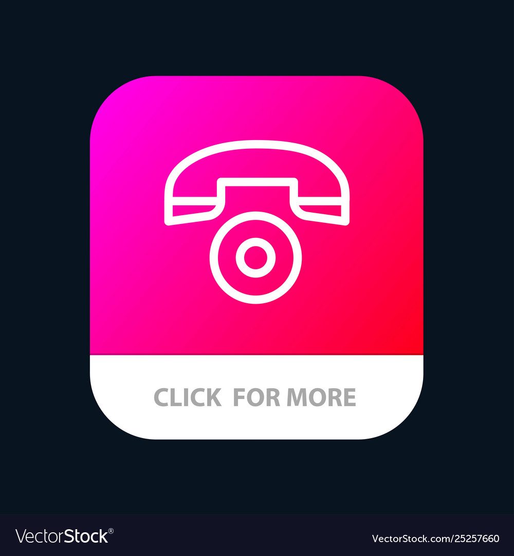 Telephone call phone mobile app button android