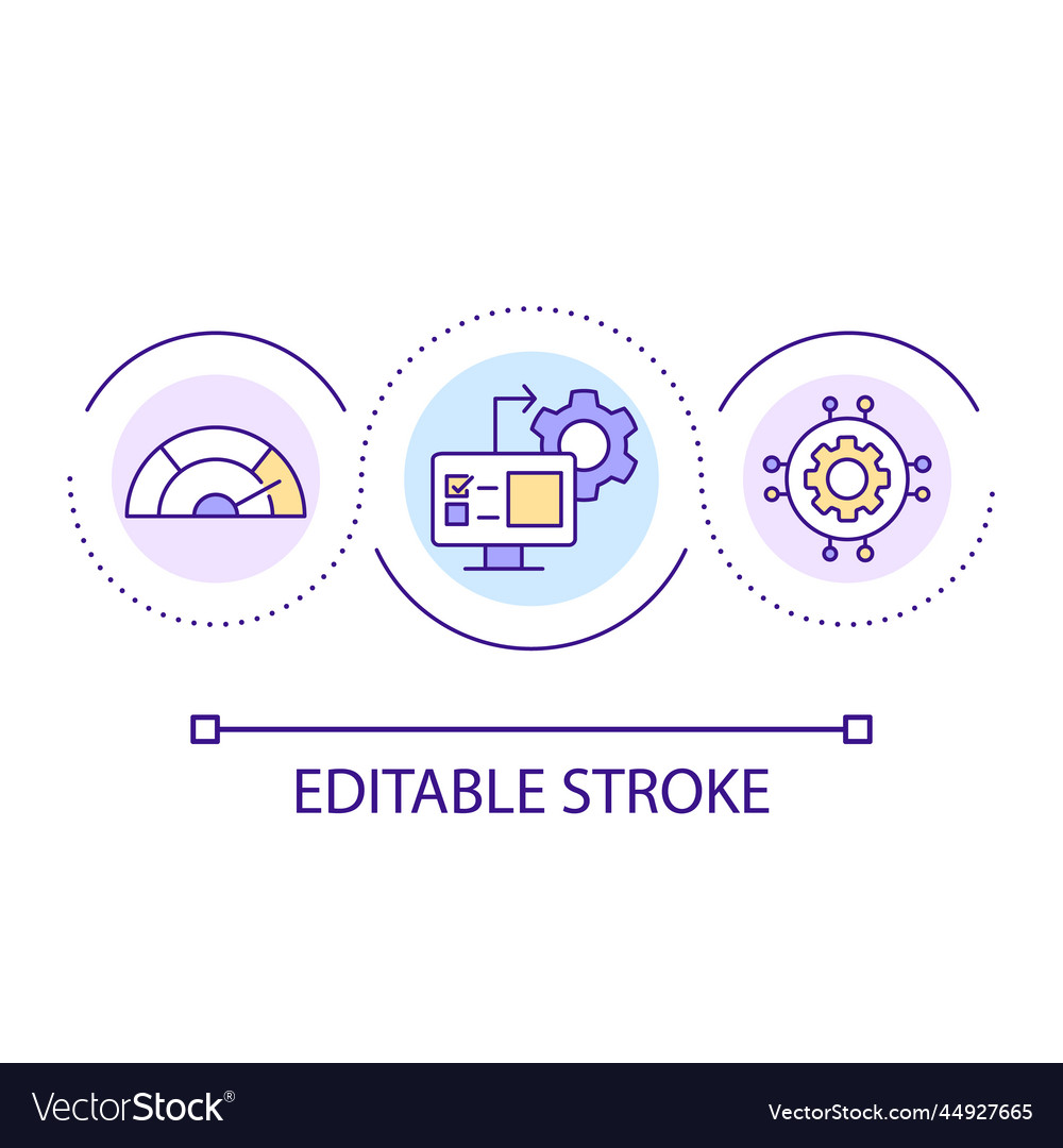Automation importance for project indicators loop Vector Image Automation importance for project indicators loop