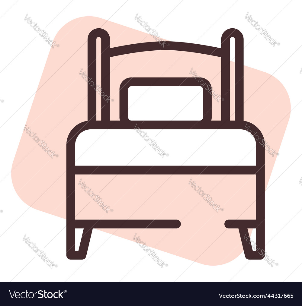 Bed for sleeping on a white background