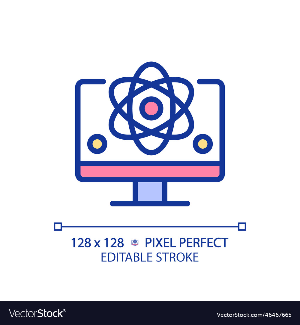 Computer science and stem pixel perfect rgb color vector image Computer science and stem pixel perfect rgb color