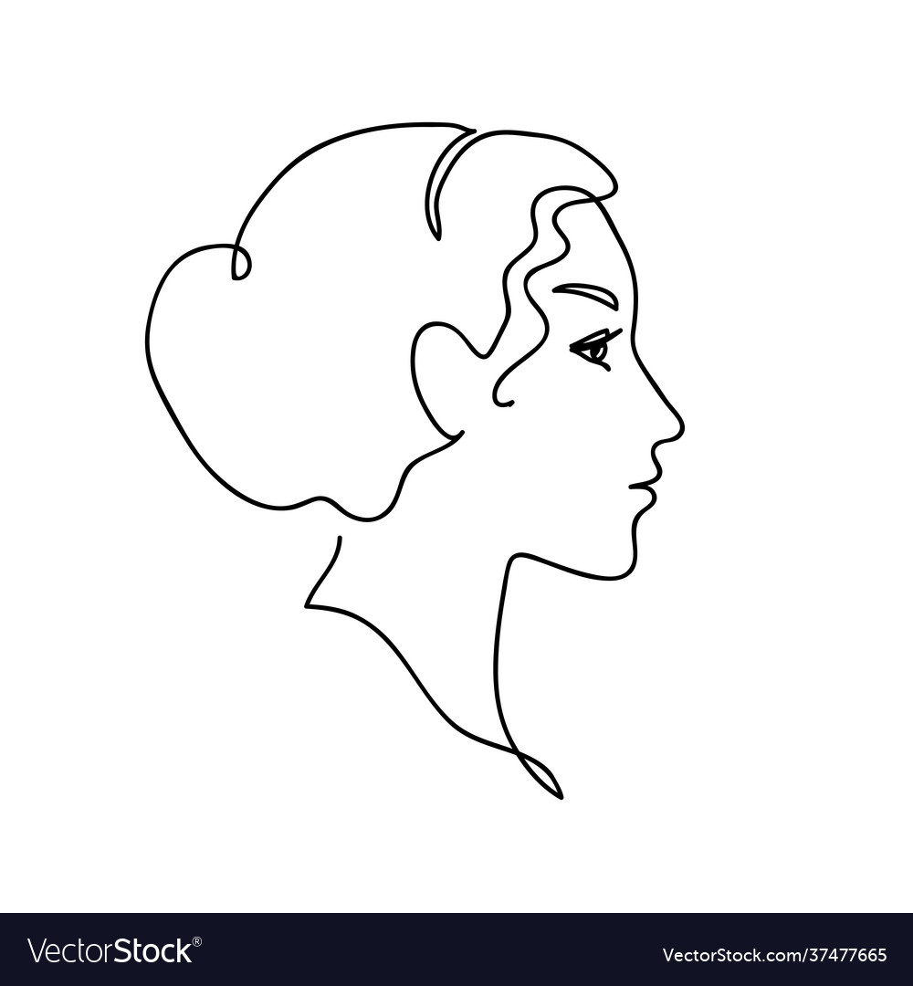 Face silhouette Royalty Free Vector Image - VectorStock