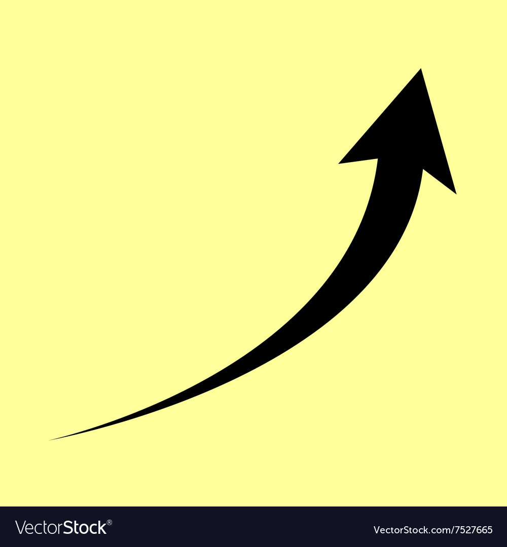 Growing arrow sign Royalty Free Vector Image - VectorStock