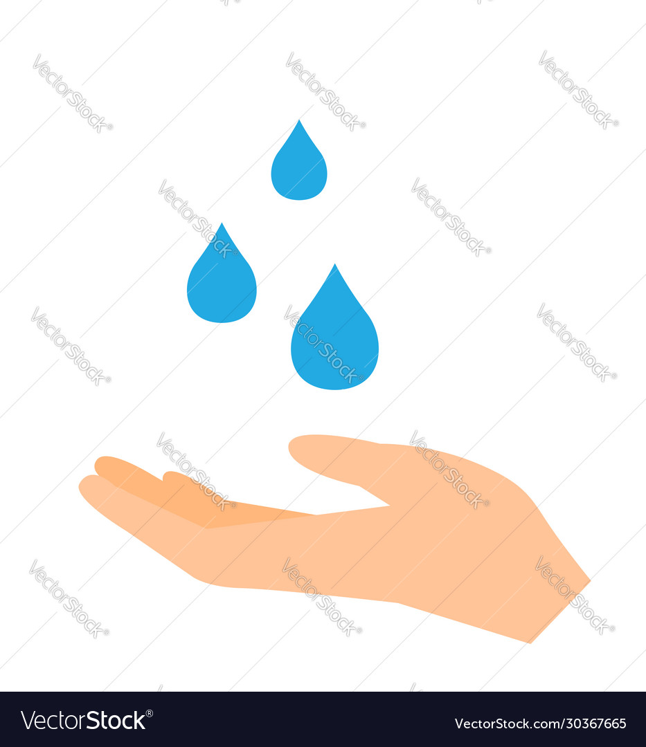 Hand washing icon hygiene symbol on white Vector Image