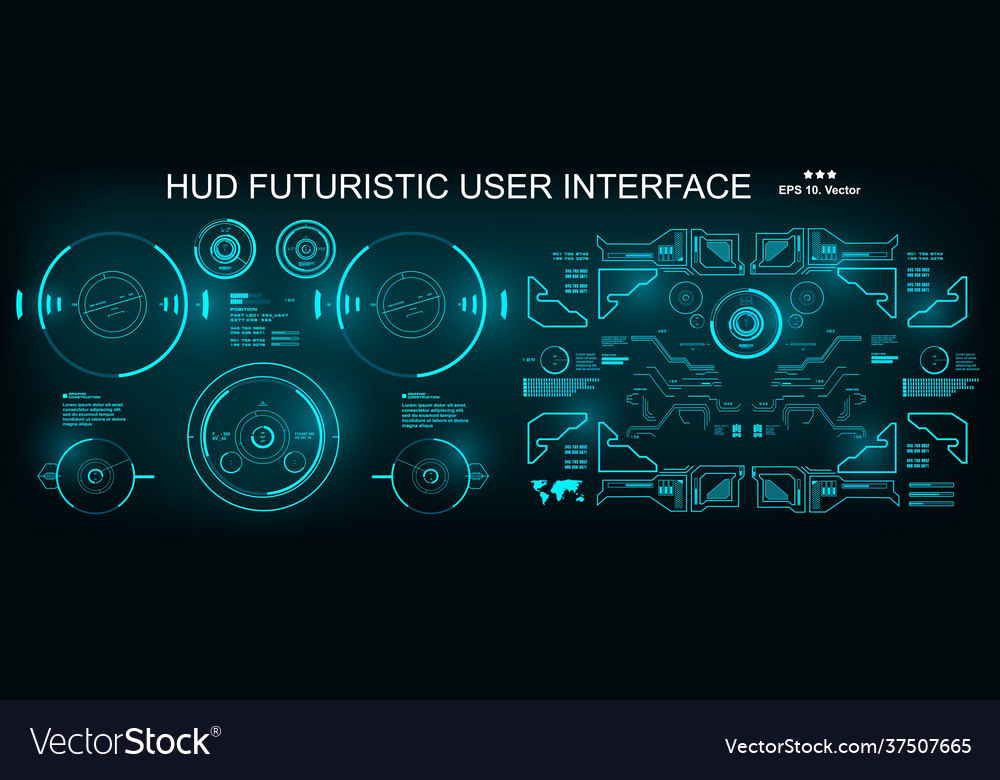 Hud futuristic green user interface dashboard