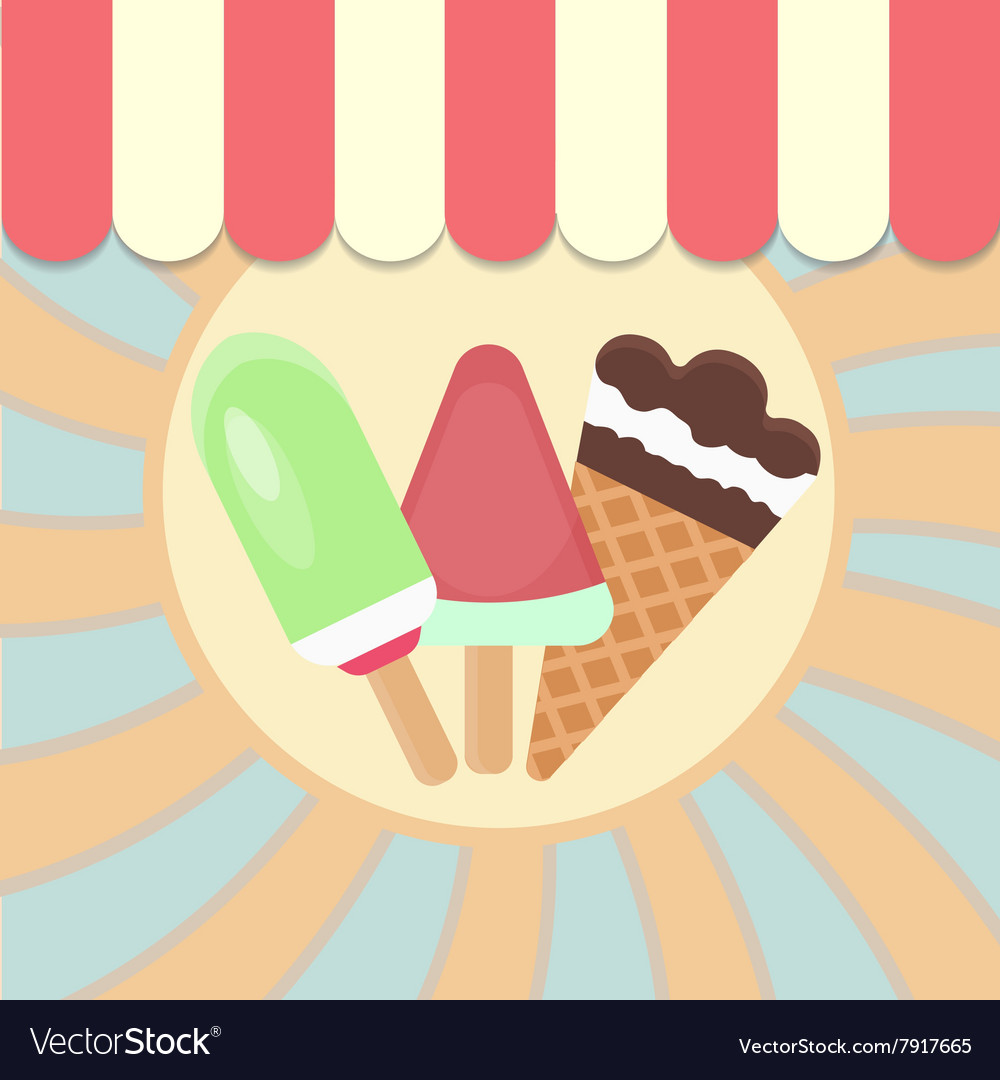 Eis Plakat die Sonne und Himmel auf Hintergrund