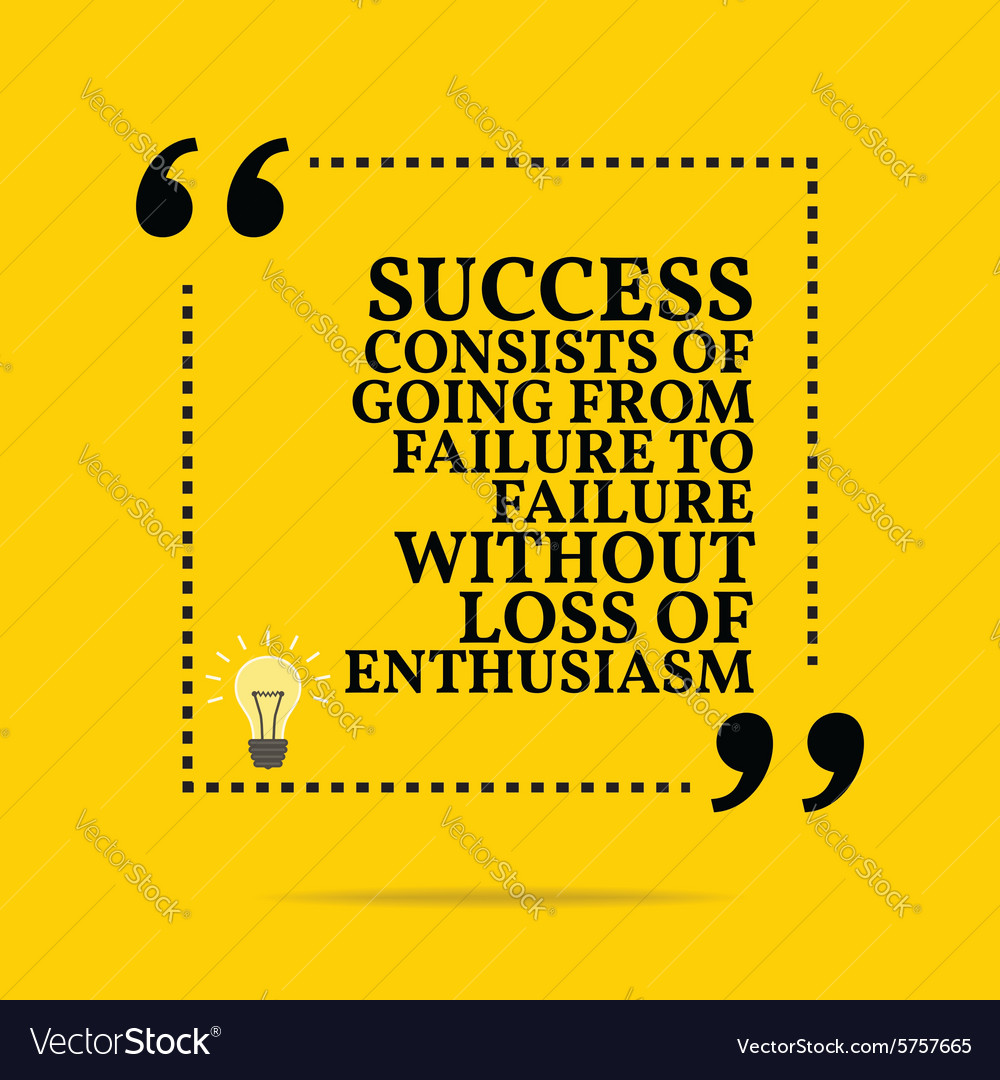 Inspirational motivational quote success consists Vector Image