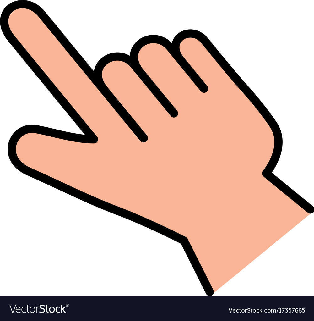 Pointer hand index isolated icon