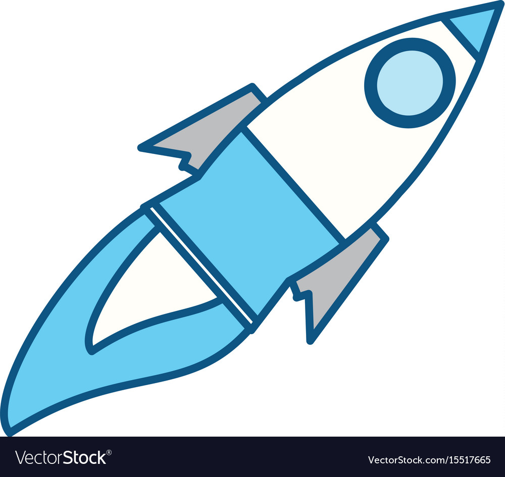 Rocket spaceship isolated