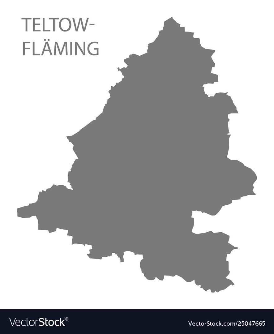 Teltow-flaeming grey county map brandenburg vector image Teltow-flaeming grey county map brandenburg