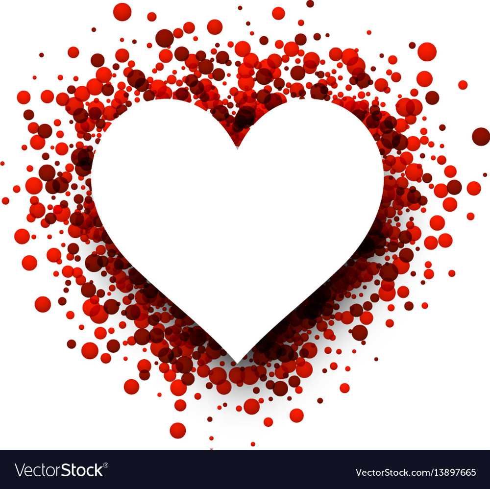 Valentines love background with heart Royalty Free Vector