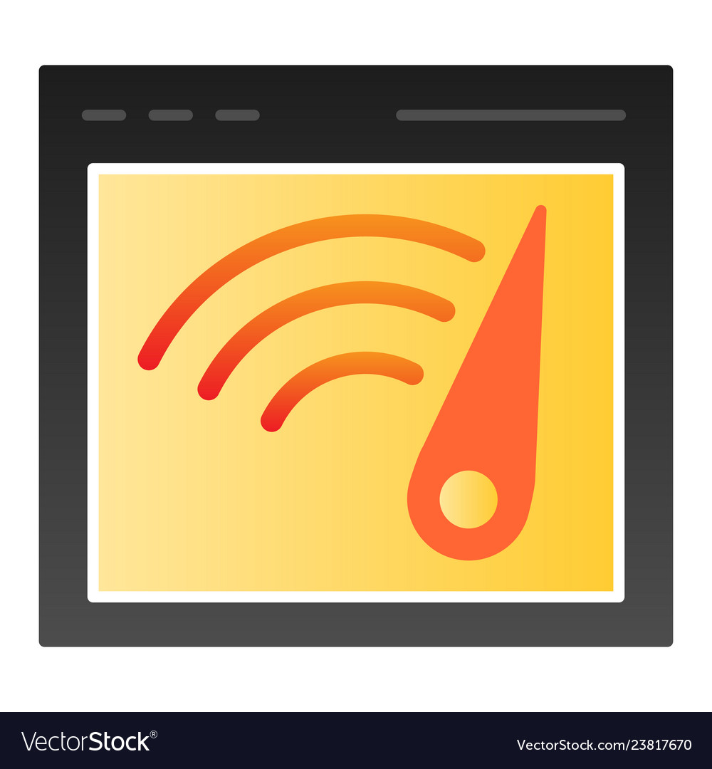 Browser speed flat icon computer window vector image Browser speed flat icon computer window