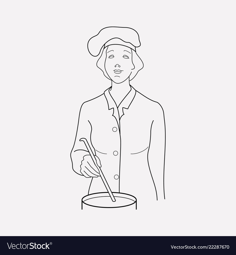 Chef icon line element
