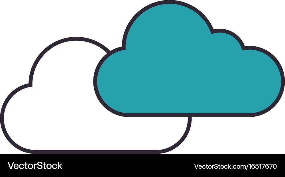 Clouds icon image Royalty Free Vector Image - VectorStock