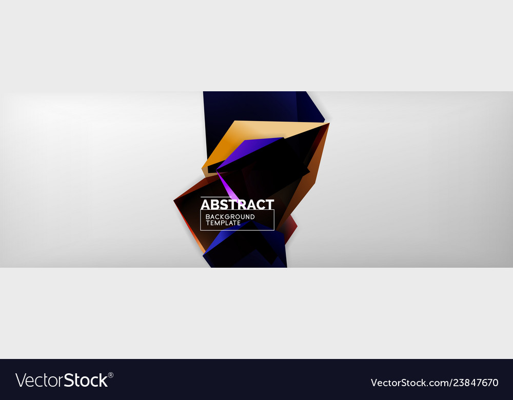 Dark 3d triangular low poly shapes abstract Vector Image Dark 3d triangular low poly shapes abstract