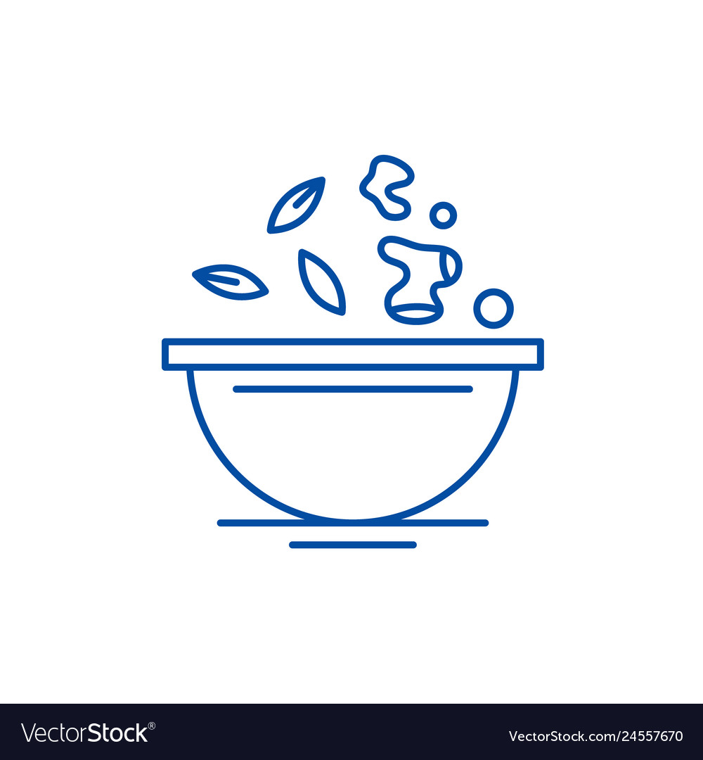 Diet food line icon concept flat