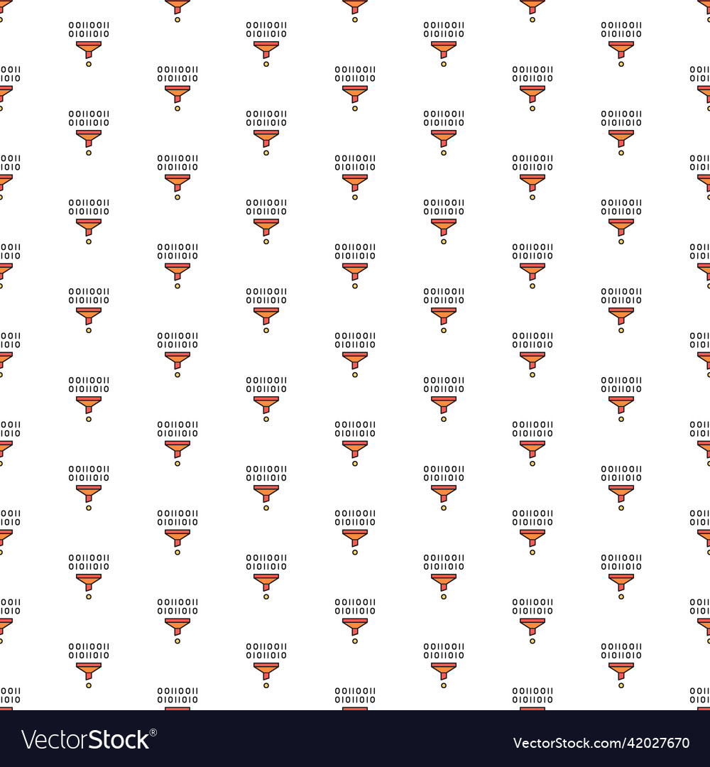 Filter funnel data tunnel pattern vector image Filter funnel data tunnel pattern