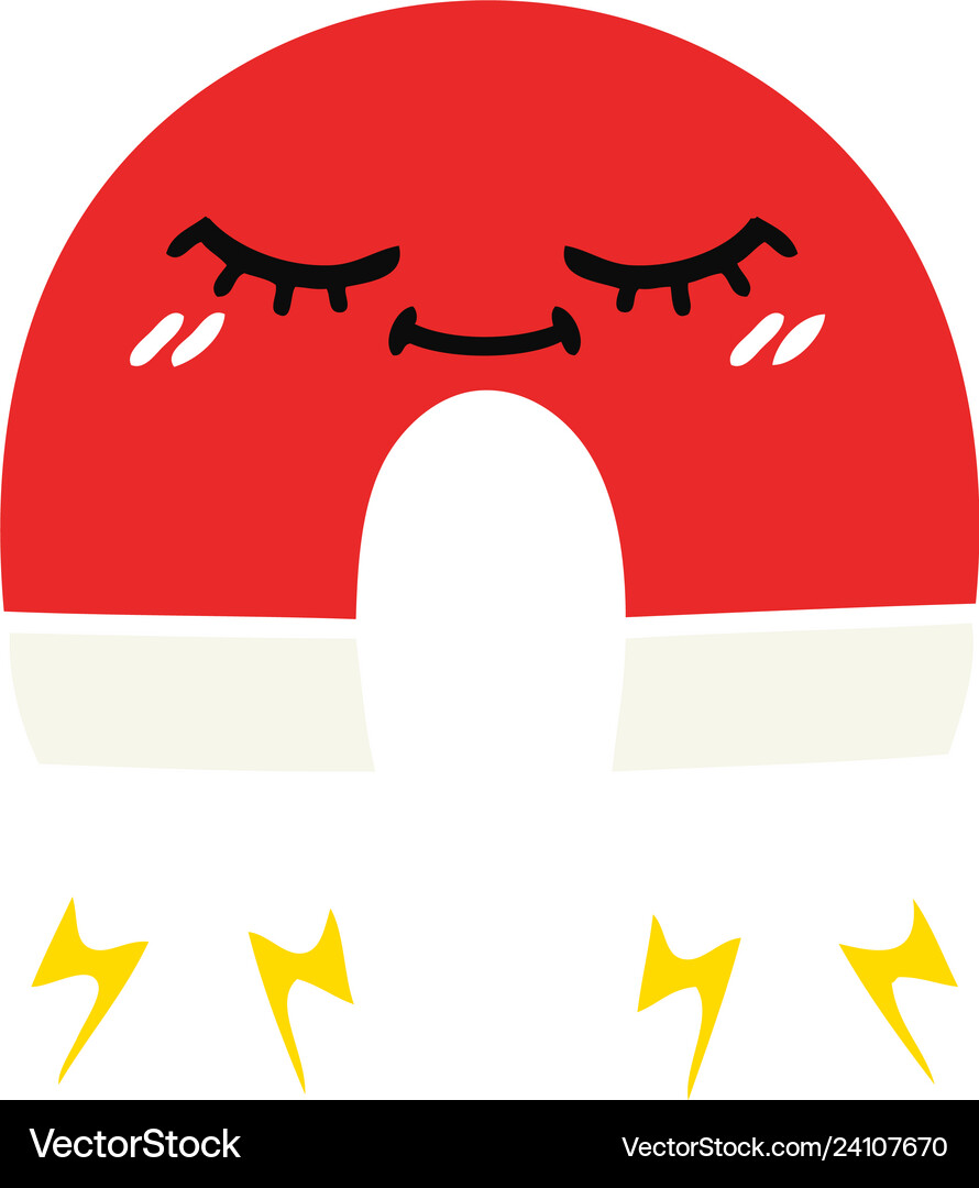 Flat color retro cartoon Royalty Free Vector Image