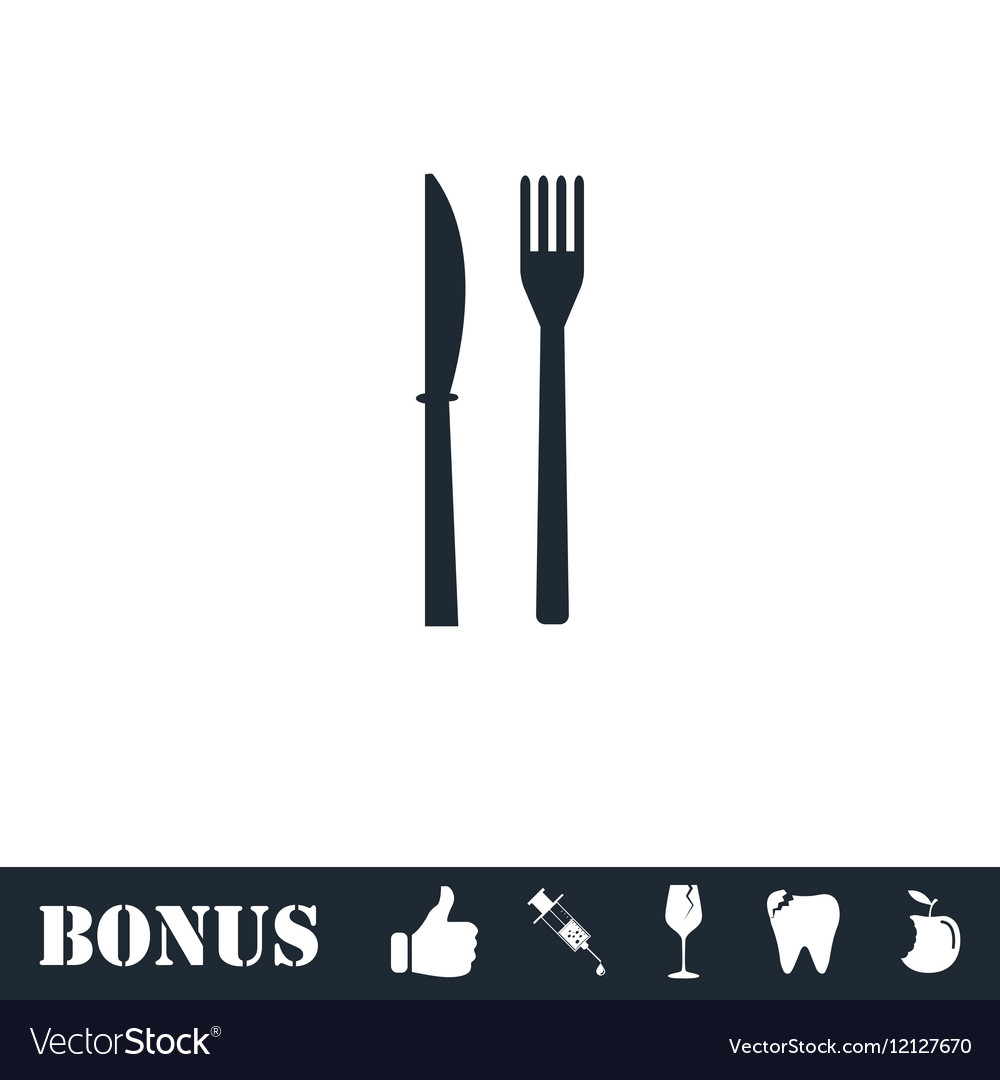 Flatware Icon Set - Fork and Knife