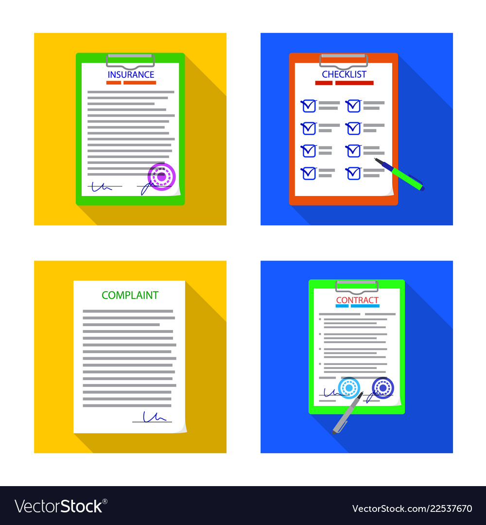 Form and document symbol vector image Form and document symbol