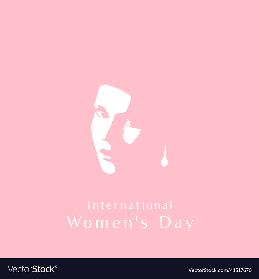 International womens day design Royalty Free Vector Image