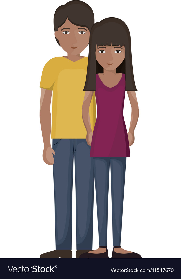 Isolated cartoon couple design Royalty Free Vector Image