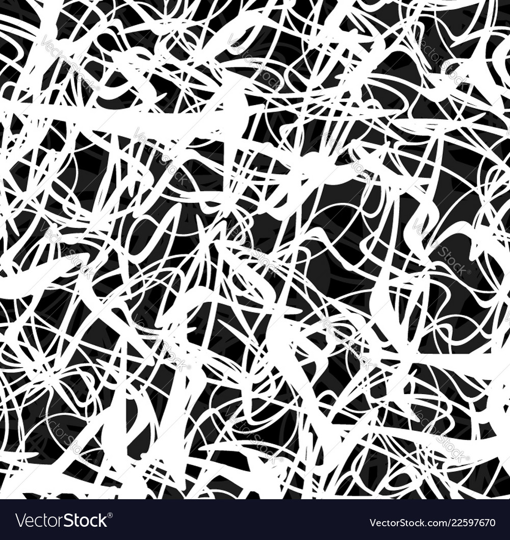 Jumbled tangled wiggle wavy lines in random