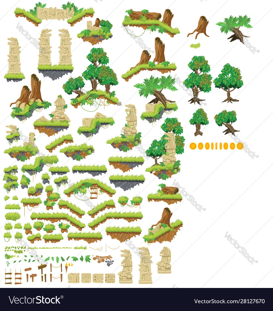 Jungle Game UI Elements