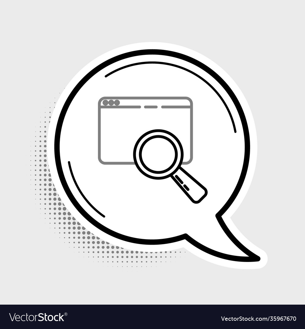 Line search in a browser window icon isolated vector image Line search in a browser window icon isolated