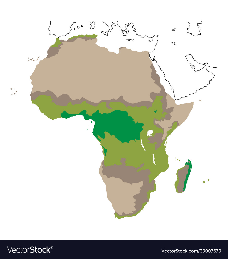 Map africa - habitat distribution