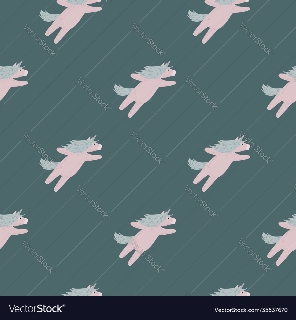 Minimalistic baby seamless pattern with unicorn vector image Minimalistic baby seamless pattern with unicorn