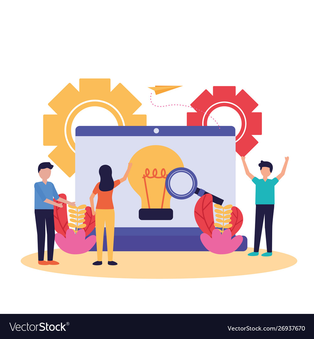 People with teamwork icon design Royalty Free Vector Image