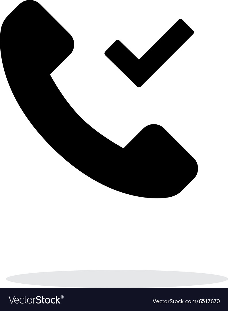 Phone call accept simple icon on white background