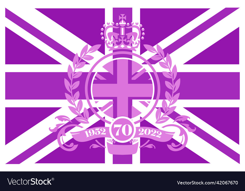 Queens platinum jubilee 2022 - in her Royalty Free Vector