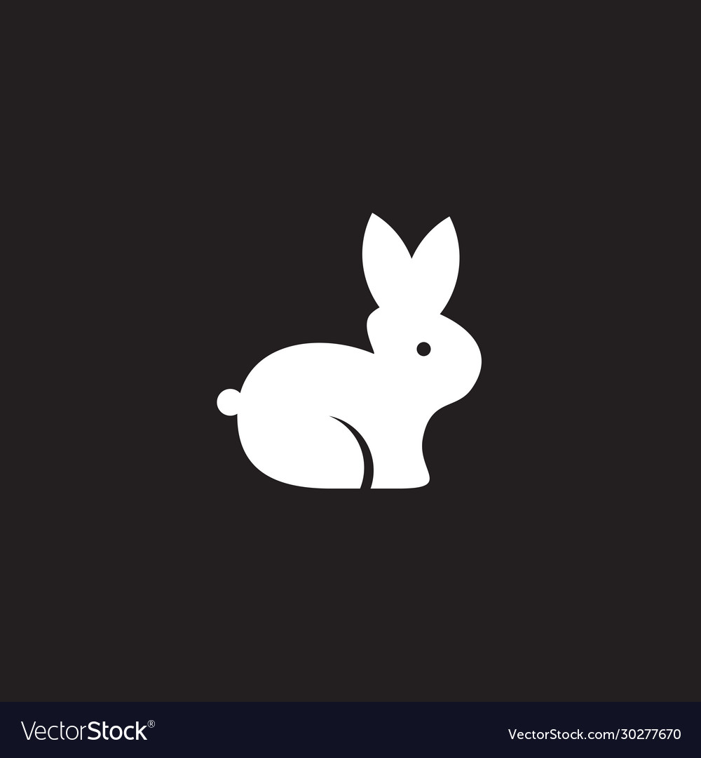 Rabbit icon logo design template